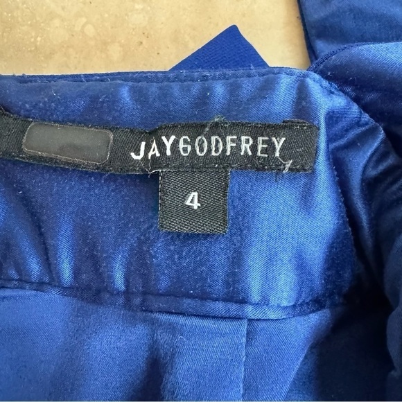 Jay Godrey Viola Strapless Cocktail Party Mini Dress Cobalt Blue Womens Size 4 - Picture 14 of 15